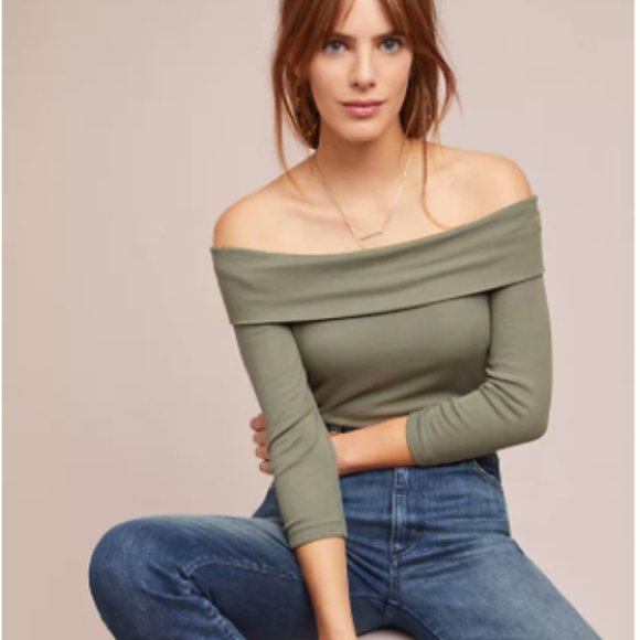 Anthro Copeland Off-The-Shoulder Top - Picture 1 of 4